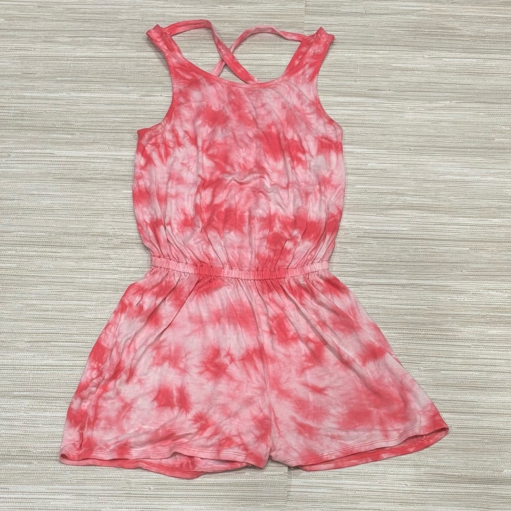 Pink Tie-Dye Kids Romper